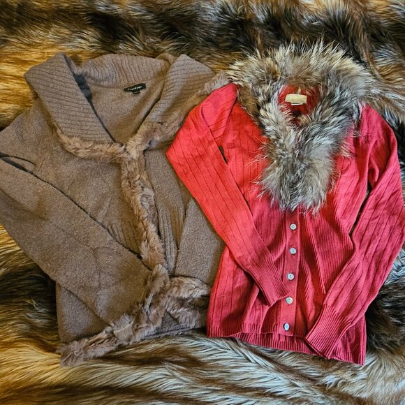 Ann Taylor Loft Bebe Cache Rachel Zoe Vest Cardigan Lot of 4 XXS S M - Picture 2 of 11